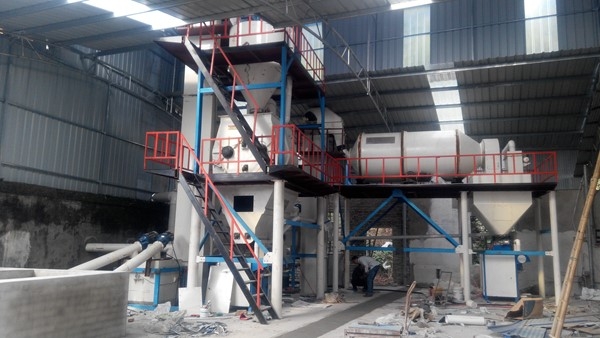 滾筒式無(wú)機(jī)?；⒅楸厣皾{生產(chǎn)線